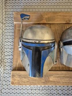 Custom Painted Star Wars Mandalorian Trio Wall Art (Lighter wood)