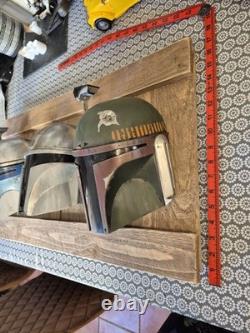 Custom Painted Star Wars Mandalorian Trio Wall Art (Lighter wood)