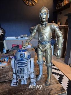 Custom Painted Weathered 21 Talking C3PO & 11 Beeping R2D2