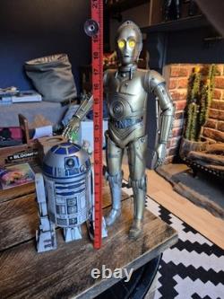 Custom Painted Weathered 21 Talking C3PO & 11 Beeping R2D2