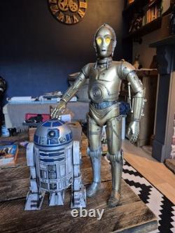 Custom Painted Weathered 21 Talking C3PO & 11 Beeping R2D2