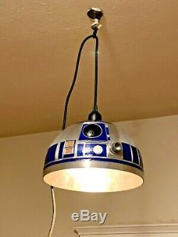 Custom Stainless-Steel Star Wars R2-D2 Pendulum Lamp Fixture