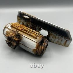 Custom Star Wars Aquarium Decor Wrecked Tie Bomber 8.5x8.5in. Hand Painted Model