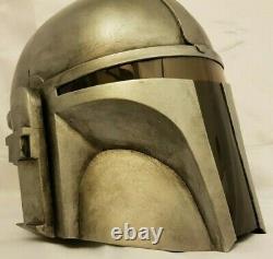 Custom Star Wars Mandalorian Adult Helmet Weathered Deluxe Painted Jango Fett