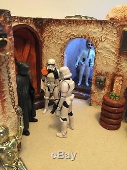 Custom Star Wars Mos Eisley / Tatooine DIORAMA 3 3/4 3.75 figures NOT INCLUded