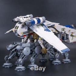 Custom Star Wars Republic Dropship with AT-OT Walker Lego compatible & clone lot