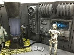 Custom Star Wars SCI FI Diorama shelf for 3.75 figures Tron Buck Roger light up