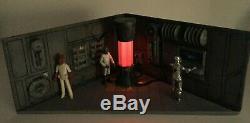 Custom Star Wars SCI FI Diorama shelf for 3.75 figures Tron Buck Roger light up