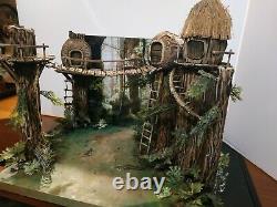 Custom Star Wars diorama Ewok Village for 3,75 figure