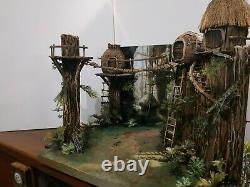 Custom Star Wars diorama Ewok Village for 3,75 figure