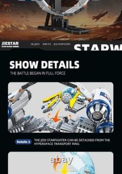Custom Version LEGO 7661 Star Wars Jedi Starfighter With Hyperdrive Model
