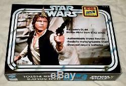 Custom Vintage Han Solo DL-44 blaster pistol Star Wars Cosplay boxed Exclusive
