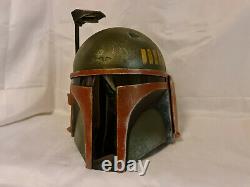 Custom Weathered Mandalorian Boba Fett Adult Helmet Star Wars Painted