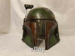 Custom Weathered Mandalorian Boba Fett Deluxe Adult Helmet Star Wars Painted