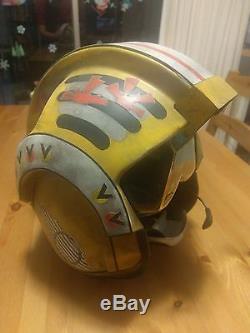 Custom X-Wing Pilot Helmet Red Leader Star Wars