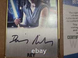 Daisy Ridley As Rey Custom on card Autograph Card. Beckett Witnessed Certified