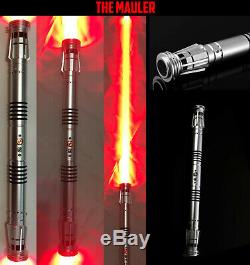 Darth Maul Star Wars Custom Aluminum Lightsaber Double Red blades LED with Sound