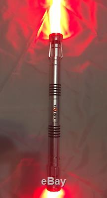 Darth Maul Star Wars Custom Aluminum Lightsaber Double Red blades LED with Sound