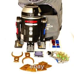 Disney Star Wars Galaxy's Edge Custom Astromech Droid Black R2 + Accessories