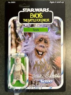 Dual Signed Signed Teek Battle For Endor Custom Figure Star Wars Ewoks Autograph