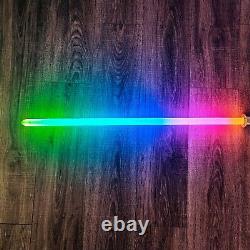 Electrum Sabercrafts Aurora Neopixel Lightsaber Pristine Customized Smooth-Swing