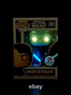 FUNKO POP! Star Wars Custom Glow + Art Box Dark Side Anakin Skywalker #281