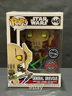 FUNKO POP! Star Wars Handmade Custom Glow Clone Wars General Grievous #449
