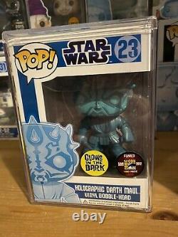 Funko Pop! Star Wars Holographic Darth Maul CUSTOM! Glow GITD Rare Hard Stack