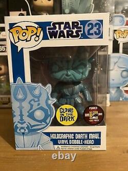 Funko Pop! Star Wars Holographic Darth Maul CUSTOM! Glow GITD Rare Hard Stack