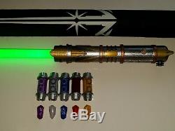 Galaxys Edge STAR WARS LIGHTSABER Jedi Saber 6 BONUS KYBER CRYSTAL Savis Custom