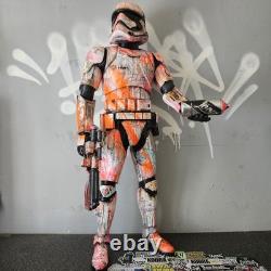 Giant Storm Trooper Graffiti Custom Star Wars Figure 4ft tall Art Display Piece