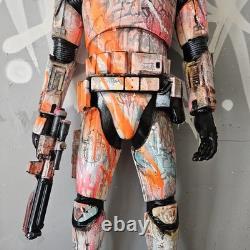 Giant Storm Trooper Graffiti Custom Star Wars Figure 4ft tall Art Display Piece Giant Storm Trooper Graffiti Custom Star Wars Figure 4ft tall Art Display Piece