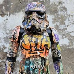 Graffiti Storm Trooper Star Wars 18 Inch Figurei Custom Painted Art Toy Hoakser