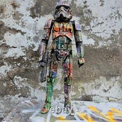 Graffiti Storm Trooper Star Wars 18 Inch Figurei Custom Painted Art Toy Hoakser