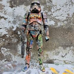 Graffiti Storm Trooper Star Wars 18 Inch Figurei Custom Painted Art Toy Hoakser