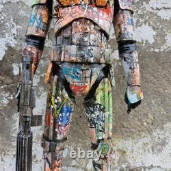 Graffiti Storm Trooper Star Wars 18 Inch Figurei Custom Painted Art Toy Hoakser