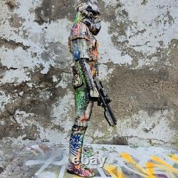 Graffiti Storm Trooper Star Wars 18 Inch Figurei Custom Painted Art Toy Hoakser