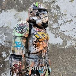 Graffiti Storm Trooper Star Wars 18 Inch Figurei Custom Painted Art Toy Hoakser