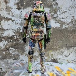 Graffiti Storm Trooper Star Wars 18 Inch Figurei Custom Painted Art Toy Hoakser