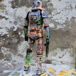 Graffiti Storm Trooper Star Wars 18 Inch Figurei Custom Painted Art Toy Hoakser