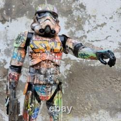 Graffiti Storm Trooper Star Wars 18 Inch Figurei Custom Painted Art Toy Hoakser