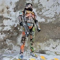 Graffiti Storm Trooper Star Wars 18 Inch Figurei Custom Painted Art Toy Hoakser