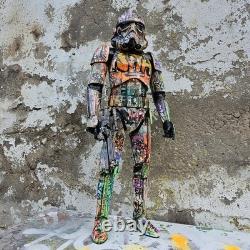 Graffiti Storm Trooper Star Wars 18 Inch Figurei Custom Painted Art Toy Hoakser