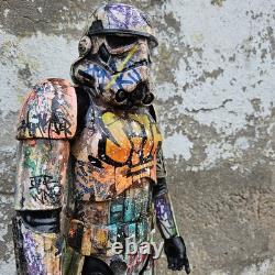 Graffiti Storm Trooper Star Wars 18 Inch Figurei Custom Painted Art Toy Hoakser