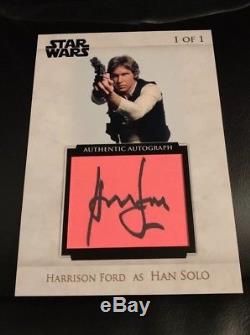 HARRISON FORD RARE AUTOGRAPHED SIGNED CUSTOM 5x7 STAR WARS CARD