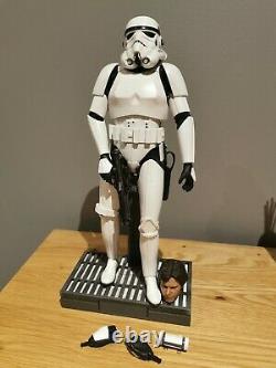 HOT TOYS STAR WARS STORMTROOPER 1/6 first release with custom Han Solo Head