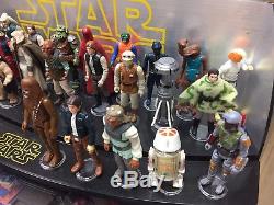HUGE LOT! Custom Vintage Star Wars Action Figure Display! One of a king and mint