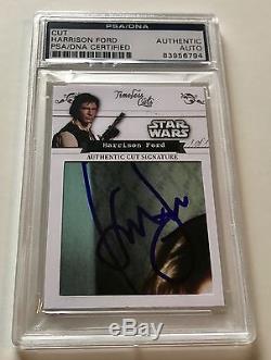 Harrison Ford Han Solo Timeless Cuts STAR WARS Signed Custom CARD 1/1 PSA/DNA