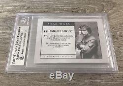 Harrison Ford Star Wars Empire Signed Custom Cut Auto Card Beckett Slabbed #1/1