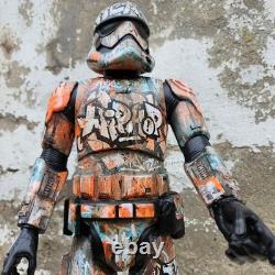Hip Hop Graffiti Large Custom Storm Trooper Star Wars Painted Art Toy 18inch new